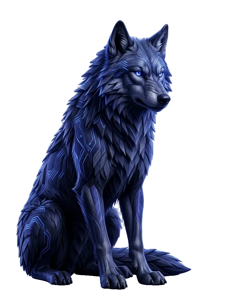 Fenrir the wolf examining a token