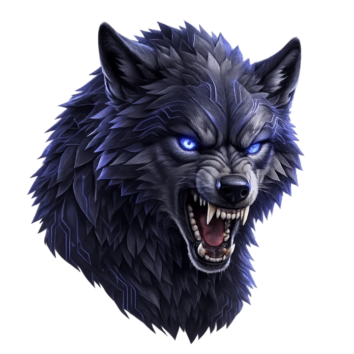 Fenrir the wolf standing firm