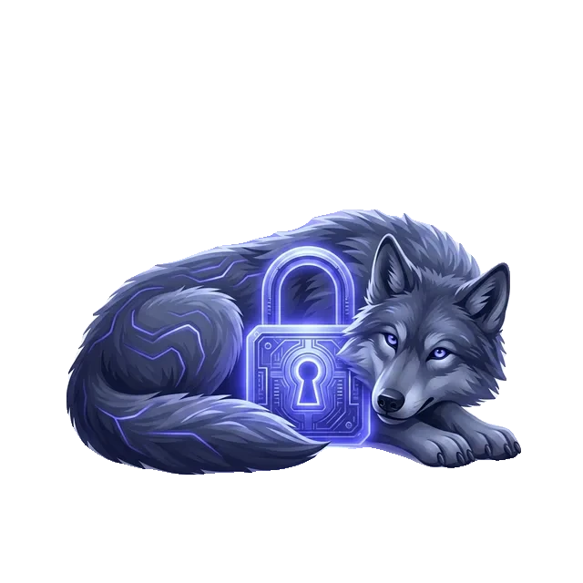 Fenrir schützend um ein Schloss gerollt